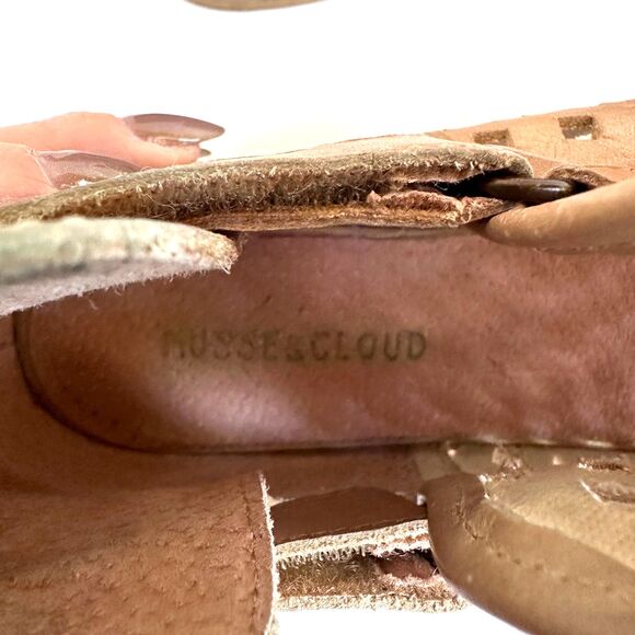 Musse & Cloud Caila Argento Ankle Booties Women's EUR 40/US 9 Perforated Tan - Picture 11 of 12